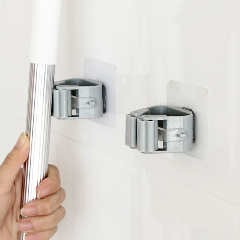 Adhesive Wall Hanging Hook - Mop and Broom Organizer