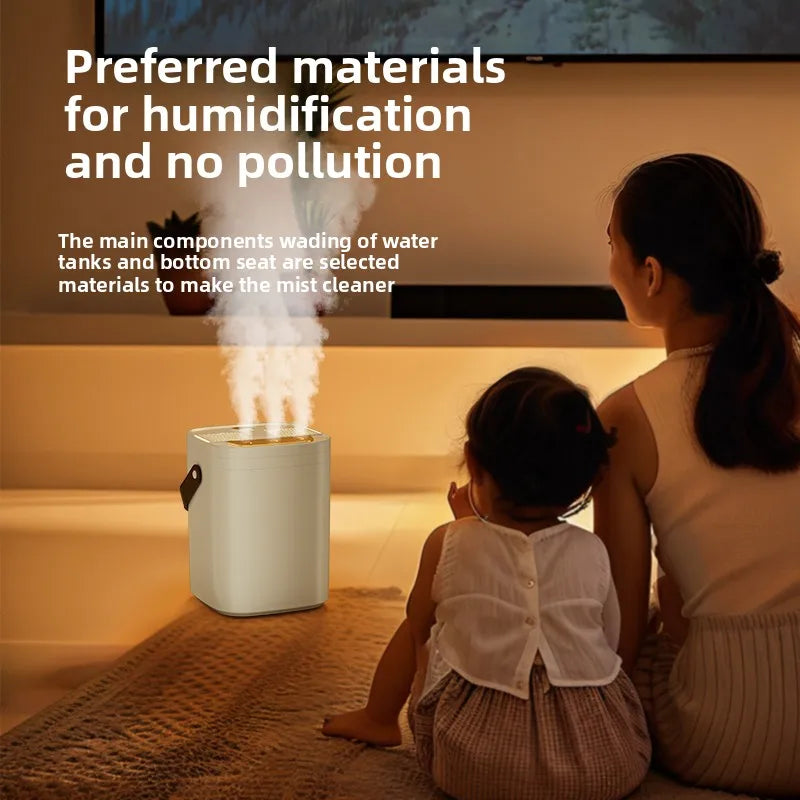Three Nozzle Night Light Humidifier 1.8L Large Capacity Dual Filter Aromatherapy Machine USB Silent Timed Shutdown Bedroom Car
