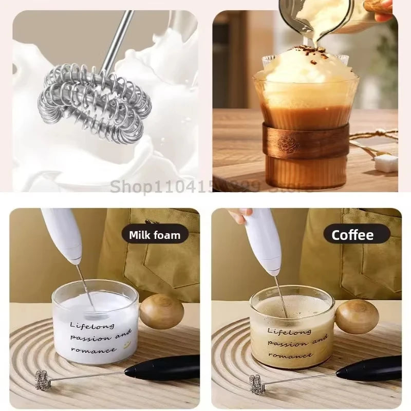 Rechargeable Milk Frother – 3-Speed Handheld Whisk
