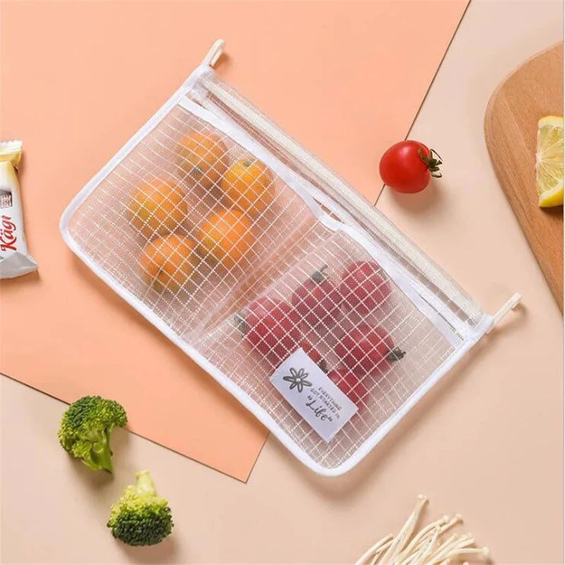 1PC Fridge Hanging Mesh Bag - Refrigerator Door Organizer for Kitchen Storage Bag