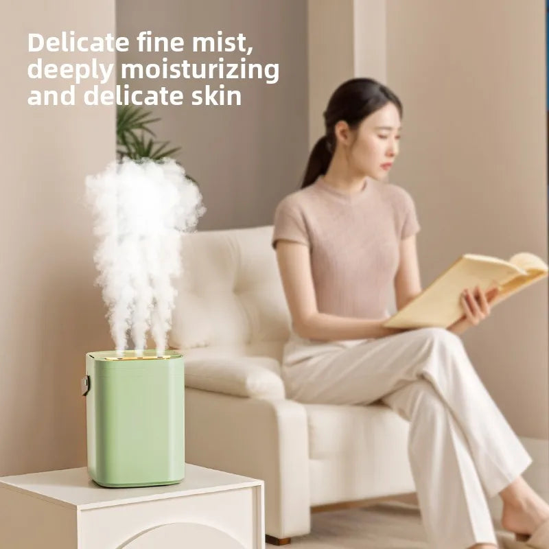 Three Nozzle Night Light Humidifier 1.8L Large Capacity Dual Filter Aromatherapy Machine USB Silent Timed Shutdown Bedroom Car