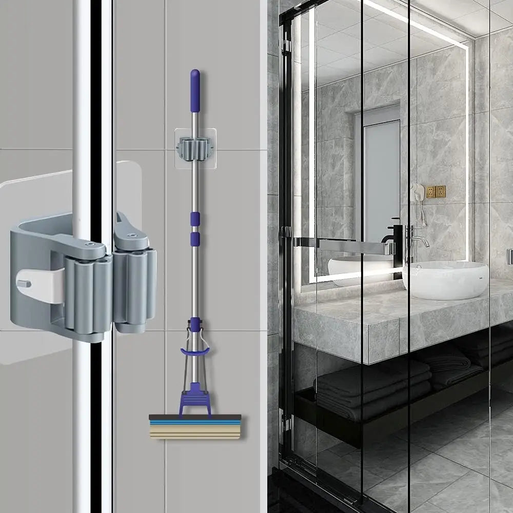 Adhesive Wall Hanging Hook - Mop and Broom Organizer