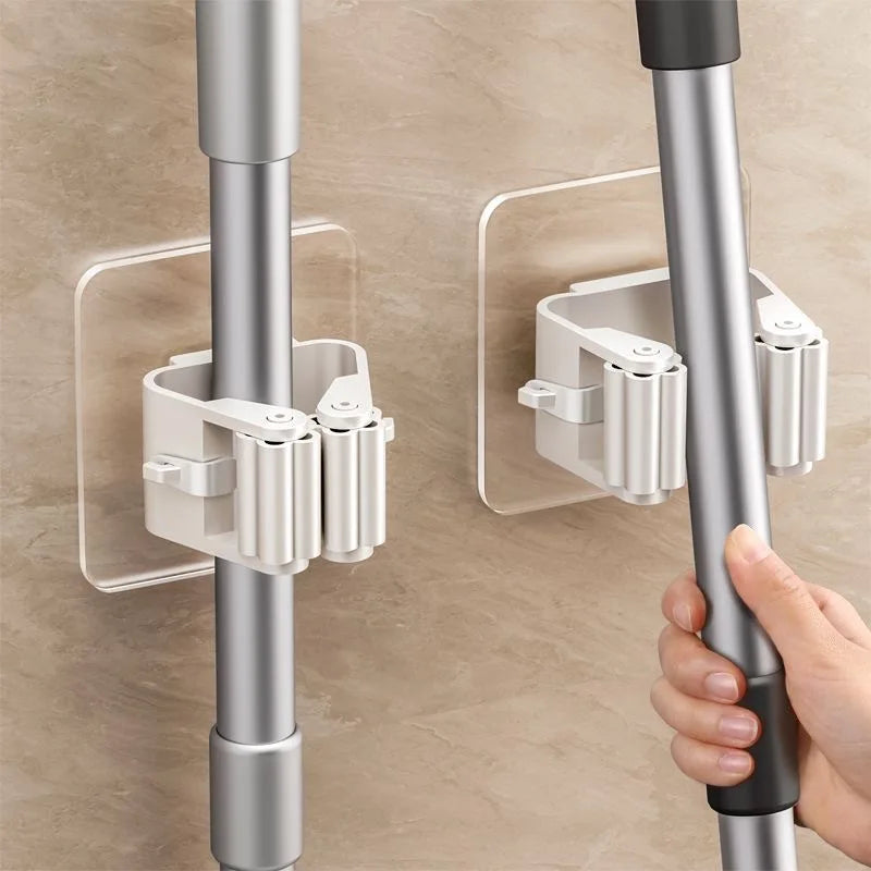 Adhesive Wall Hanging Hook - Mop and Broom Organizer