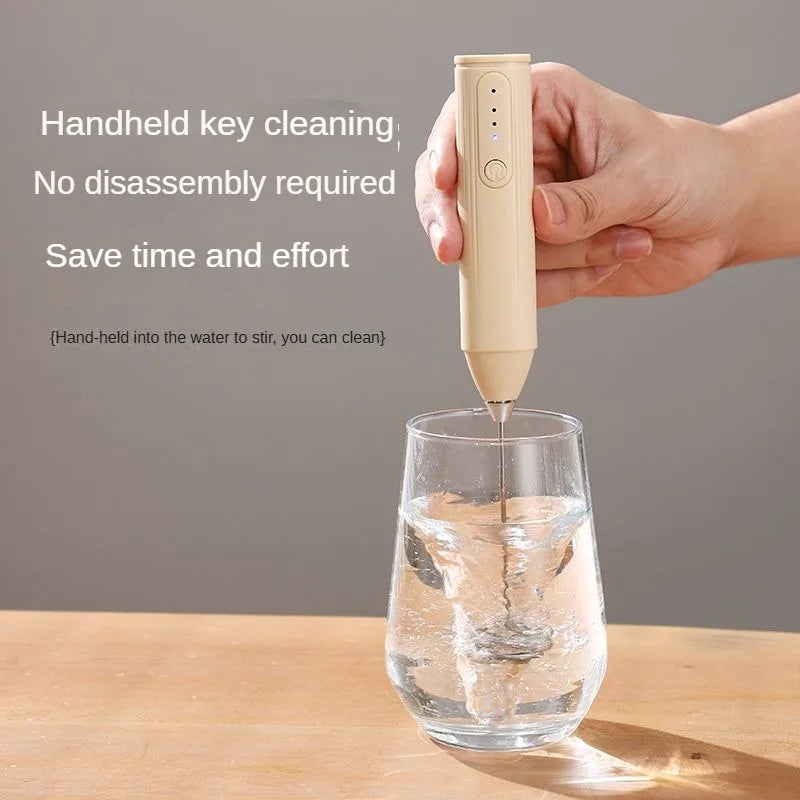 Rechargeable Milk Frother – 3-Speed Handheld Whisk